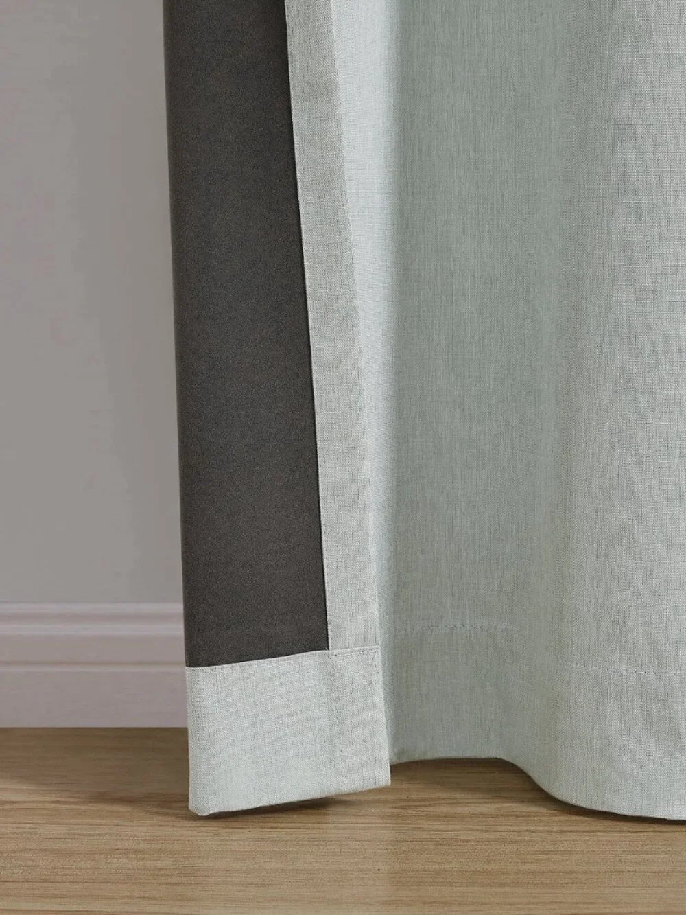 Mainstays Iris Linen Look 100% Blackout Curtain 1 Panel, Sage, 37